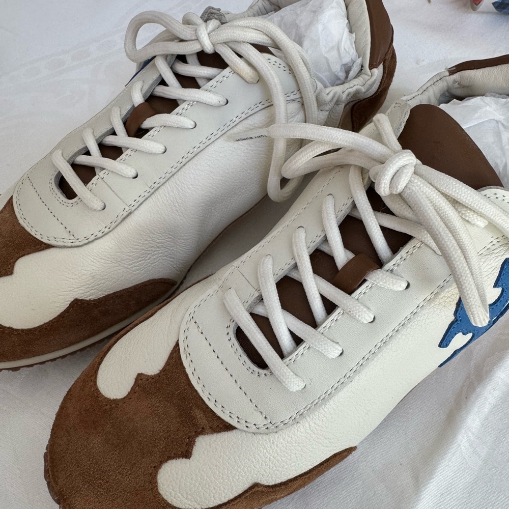 Tory Burch suede and leather retro sneaker - Picture 6 of 12